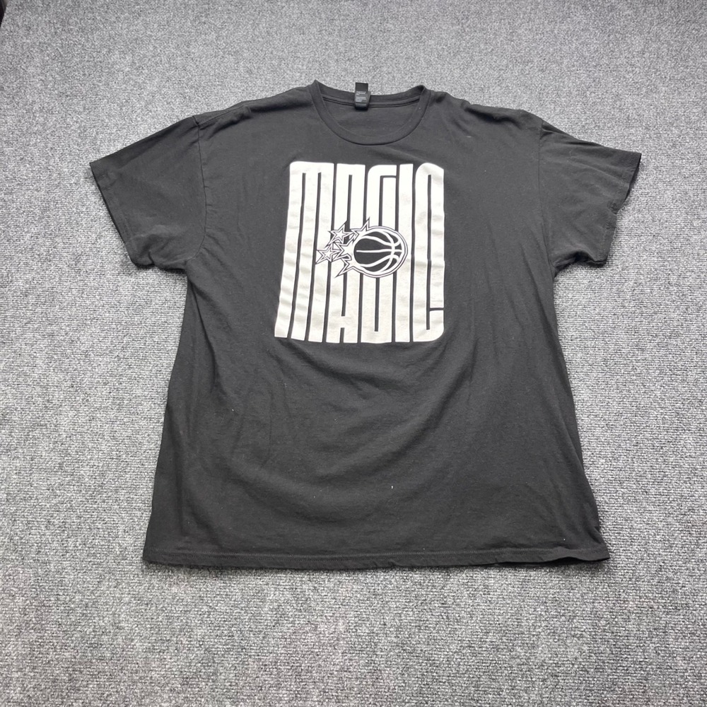 Port & Co Orlando Magic Basketball Graphic Black Tee Shirt